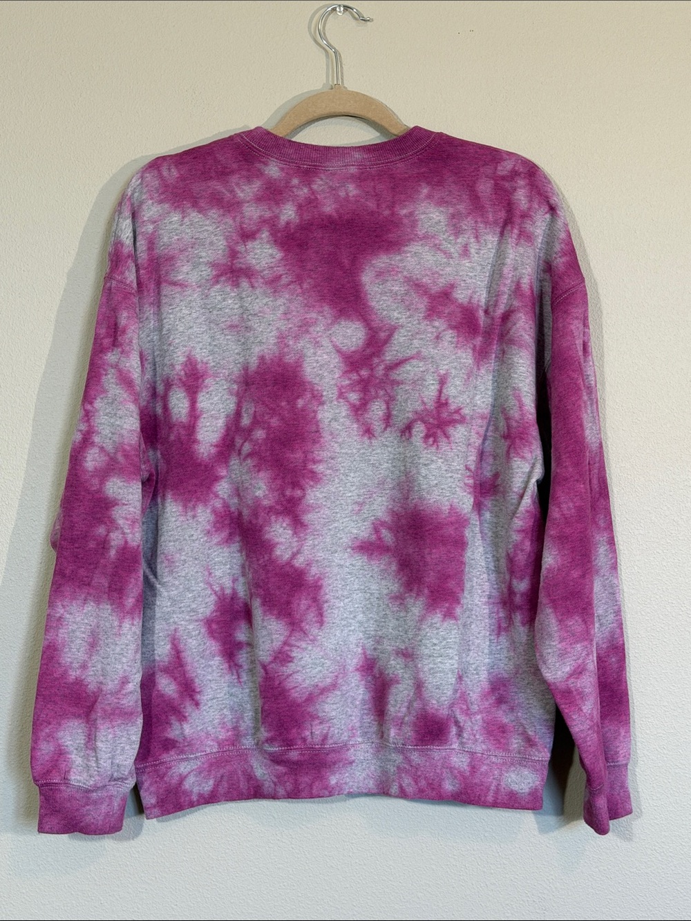 wild fable Tie-Dye Crewneck Sweatshirt - Magenta & Gray - Picture 3 of 3